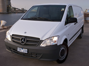 Картинка автомобили mercedes-benz vito van au-spec w639 светлый