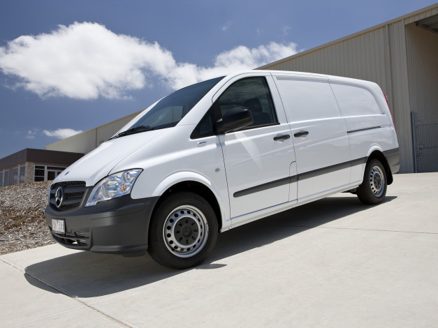 Обои картинки фото автомобили, mercedes-benz, vito, van, au-spec, w639, светлый