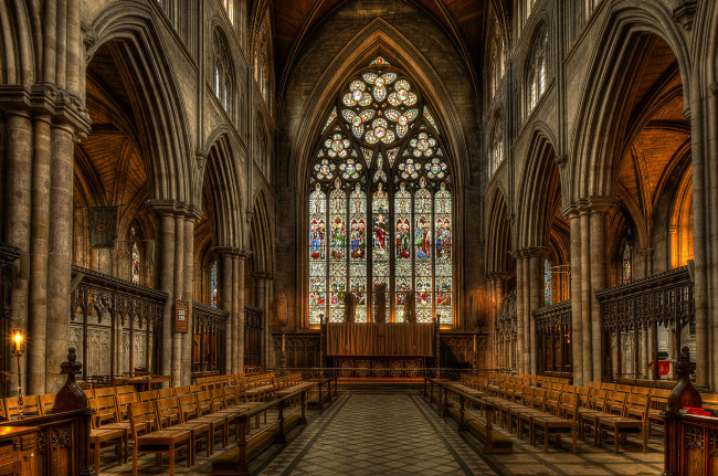 Обои картинки фото интерьер, убранство,  роспись храма, храм