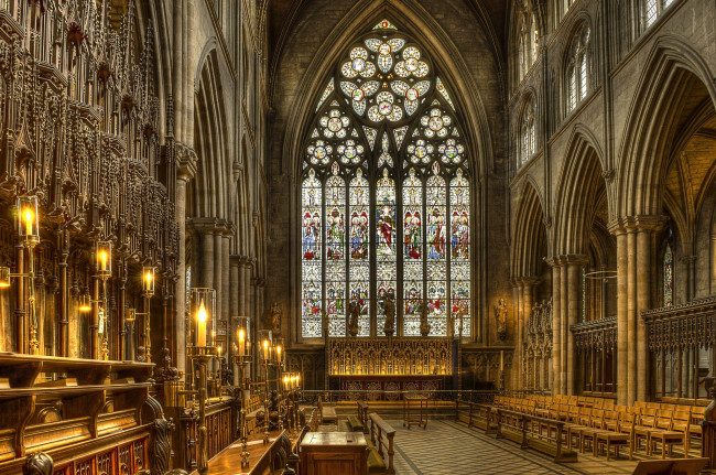 Обои картинки фото интерьер, убранство,  роспись храма, храм