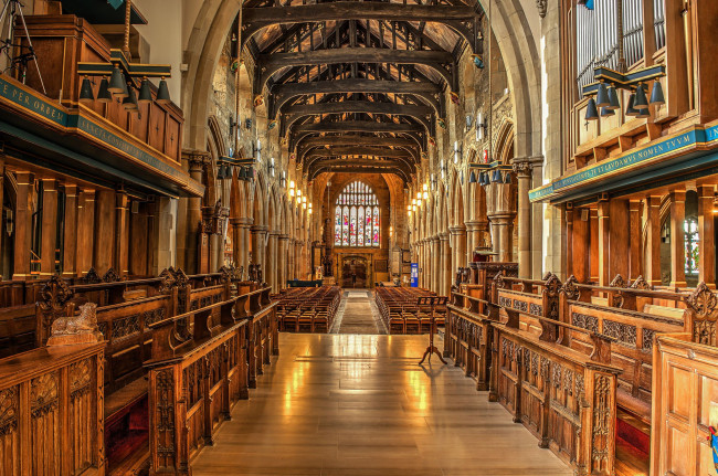 Обои картинки фото интерьер, убранство,  роспись храма, храм