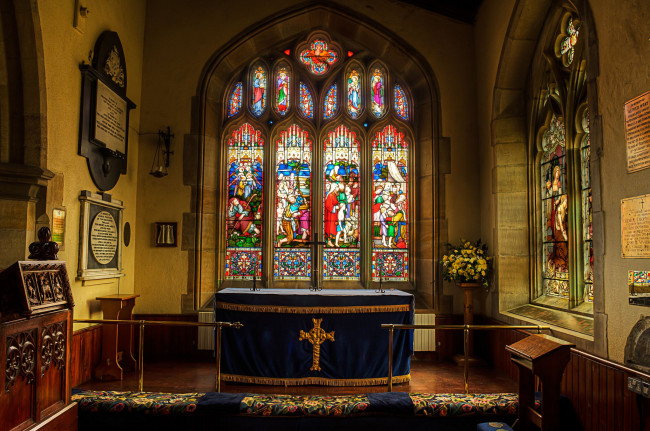 Обои картинки фото интерьер, убранство,  роспись храма, храм