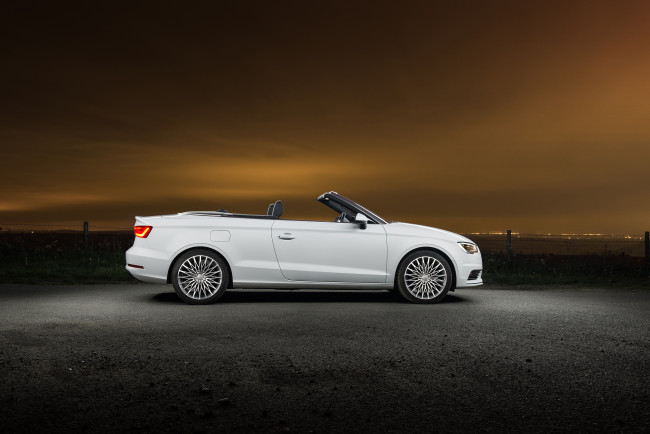 Обои картинки фото автомобили, audi, a3, cabriolet, 1-8, tfsi, uk-spec, 8v, 2014г, светлый