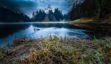 Картинка города -+пейзажи замок река лес