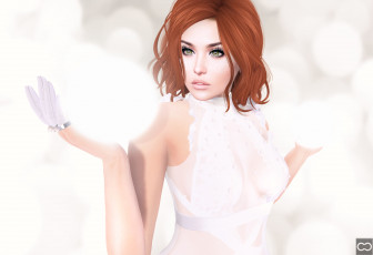 Картинка 3д+графика люди+ people девушка взгляд фон