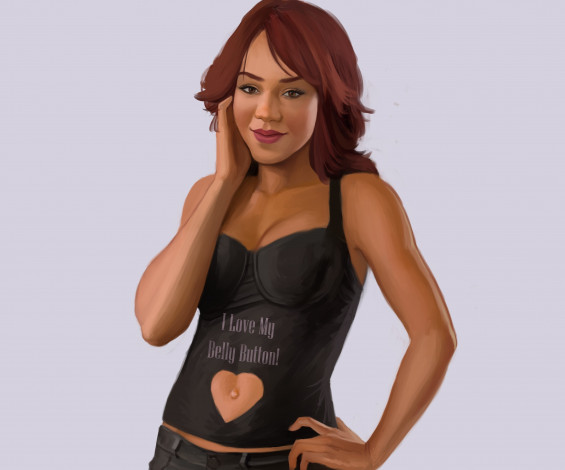 Обои картинки фото рисованное, люди, взгляд, девушка