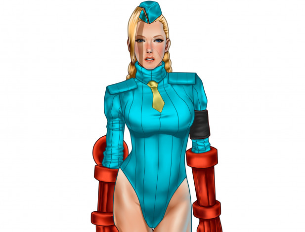 Обои картинки фото рисованное, комиксы, девушка, фон, взгляд, униформа