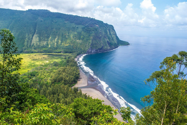 Обои картинки фото природа, побережье, море, горы