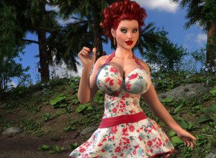 Картинка 3д+графика люди+ people фон взгляд девушка