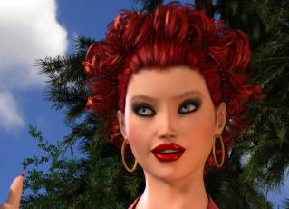 Картинка 3д+графика люди+ people фон девушка взгляд