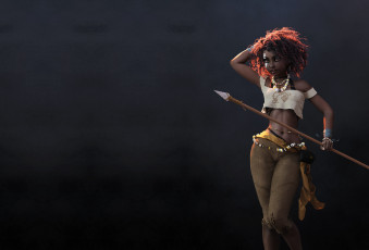 Картинка 3д+графика амазонки+ amazon охотница huntress арт девушка jason knight