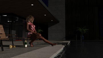 Картинка 3д+графика люди+ people фон взгляд девушка