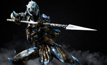 Картинка 3д+графика фантазия+ fantasy копьё девушка фон взгляд латы