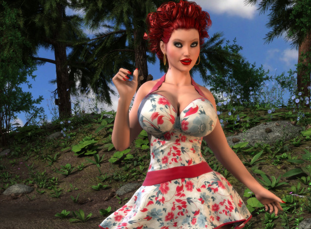 Обои картинки фото 3д графика, люди , people, фон, взгляд, девушка