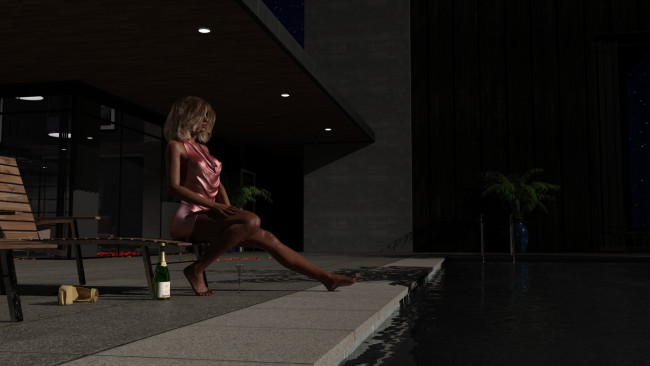 Обои картинки фото 3д графика, люди , people, фон, взгляд, девушка