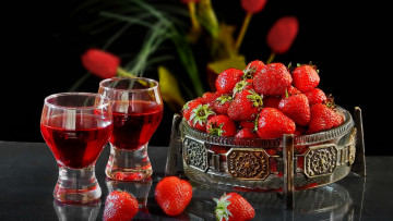 Картинка еда клубника +земляника