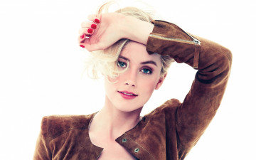 Картинка девушки amber+heard куртка блондинка актриса