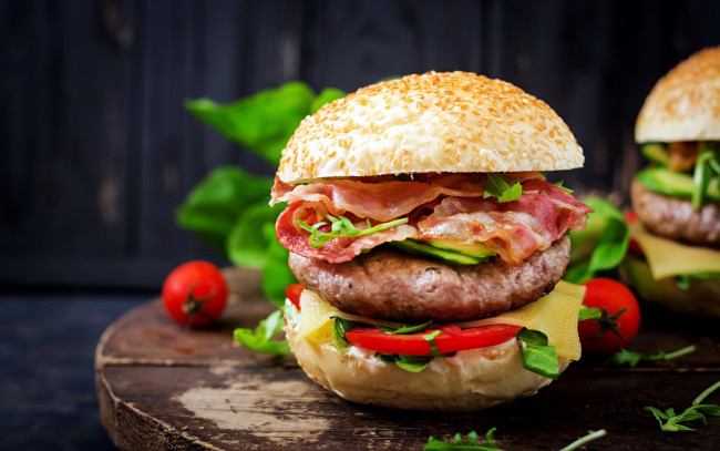 Обои картинки фото еда, бутерброды,  гамбургеры,  канапе, гамбургер