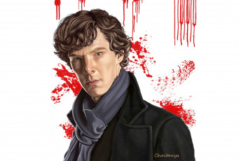 Картинка рисованное кино шерлок