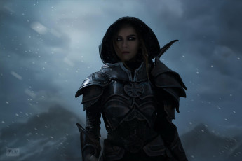 Картинка разное cosplay+ косплей снег броня капюшон девушка алина ханыкова