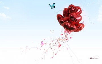 Картинка разное компьютерный+дизайн шарики бабочки