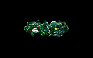 Картинка рисованное минимализм зелень вода горы цивилизация