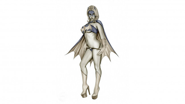 Обои картинки фото рисованное, комиксы, маска, взгляд, фон, девушка