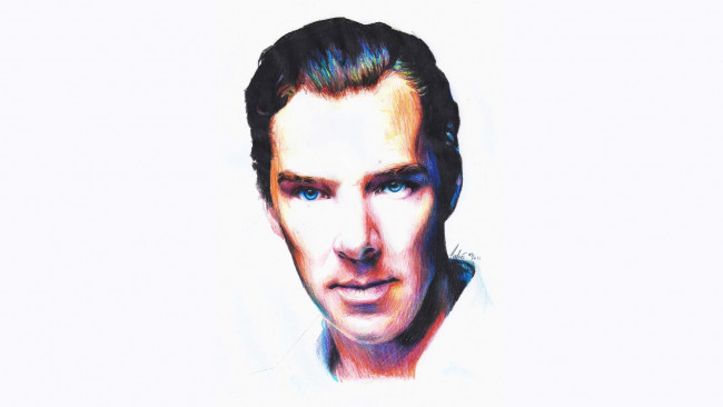 Обои картинки фото рисованное, люди, benedict, cumberbatch