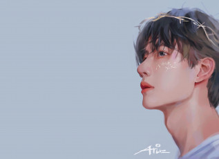 Картинка рисованное люди ван ибо wang yi bo