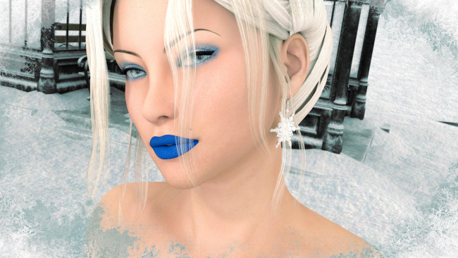 Обои картинки фото 3д графика, портрет , portraits, девушка, фон, взгляд