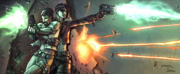 Картинка видео+игры advent+rising парни оружие бой