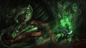 Картинка фэнтези маги +волшебники магия зеленые глаза