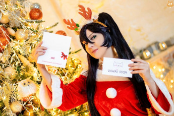 обоя девушки, юлиана меркулова, брюнетка, костюм, письма, ёлка