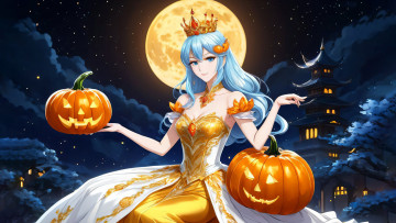 Картинка аниме магия +колдовство +halloween нейросети графика нейроарт ai art нейронные сети рисунки нейро искусство