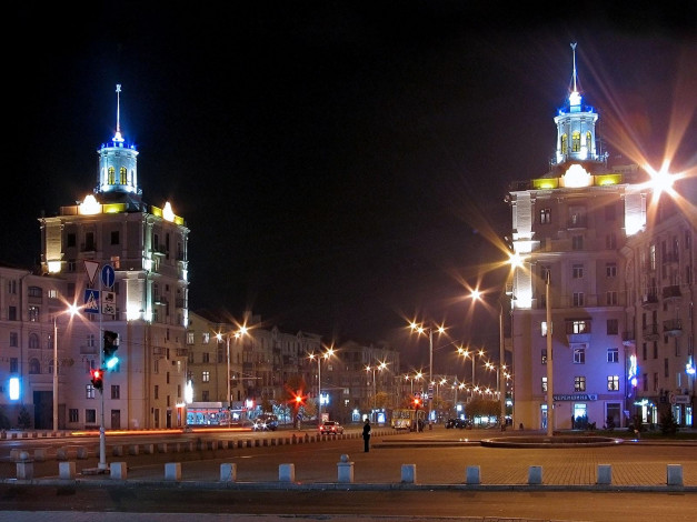 Обои картинки фото города, огни, ночного