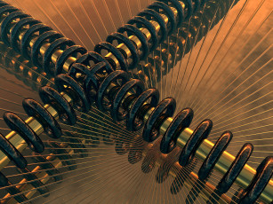 Картинка 3д графика modeling моделирование лучи линии кольца