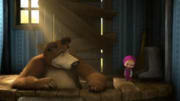 Картинка мультфильмы маша медведь мульт