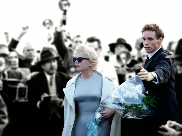 Обои картинки фото my, week, with, marilyn, кино, фильмы, блондинка, монро, очки