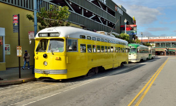 Картинка техника трамваи трамвай город рельсы улица