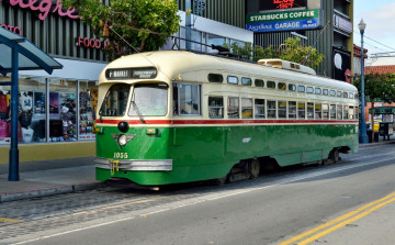 Картинка техника трамваи город улица рельсы трамвай