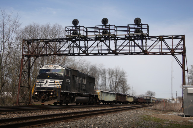 Обои картинки фото техника, поезда, локомотив, рельсы, состав