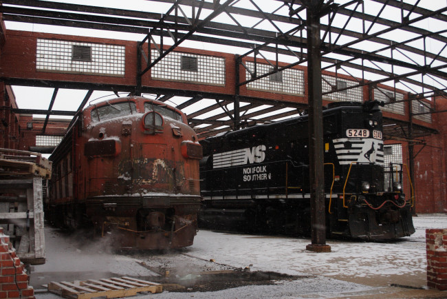 Обои картинки фото техника, поезда, локомотив, рельсы, состав