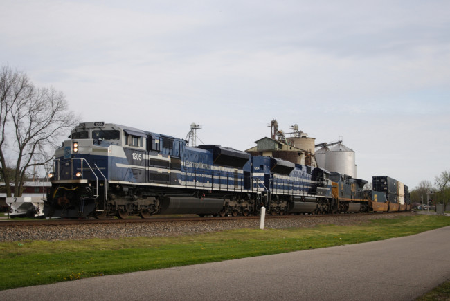 Обои картинки фото техника, поезда, локомотив, рельсы, состав