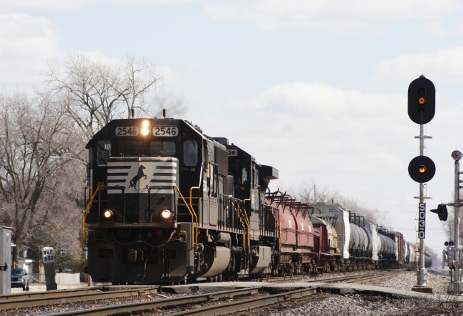 Обои картинки фото техника, поезда, локомотив, рельсы, состав