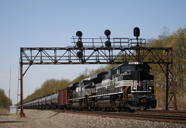 Обои картинки фото техника, поезда, состав, локомотив, рельсы