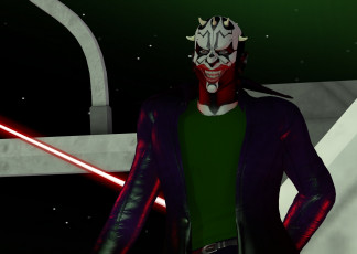 Картинка 3д+графика существа+ creatures joker darth фон взгляд
