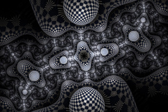 Картинка 3д+графика фракталы+ fractal цвета фон узор