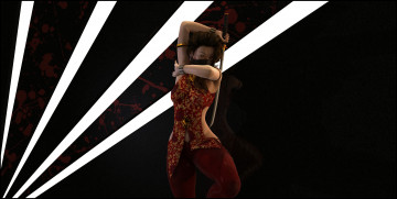 Картинка 3д+графика люди+ people катана фон взгляд девушка