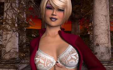 Картинка 3д+графика люди+ people девушка блондинка фон взгляд