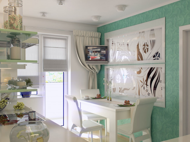 Обои картинки фото 3д графика, реализм , realism, стулья, виноград, стол